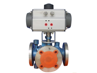 FM600-Q2 Series Pneumatic Three-way Flanged Ball Valves