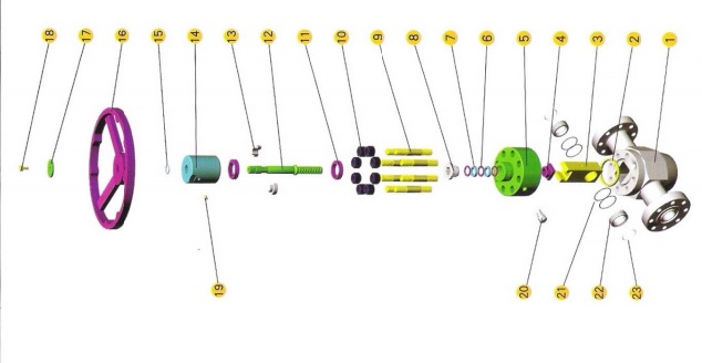 Non-rising stem slab gate valve